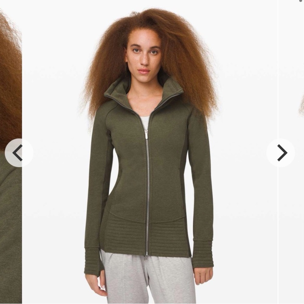 lululemon athletica Olive Green Full-Zip Jacket